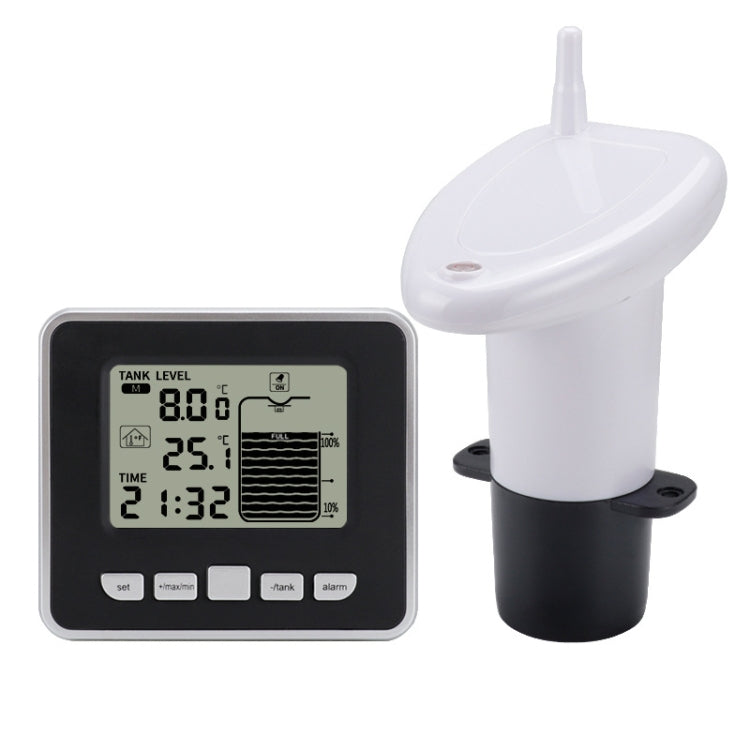 TS-FT002 Multifunctional Ultrasonic Electronic Water Tank Level Gauge With Indoor Temperature Thermometer Clock Display Water Level Gauge, TS-FT002 TS-FT002 Multifunctional Ultrasonic Electronic Water Tank Level Gauge With Indoor Temperature Thermometer Clock Display Water Level Gauge, TS-FT002